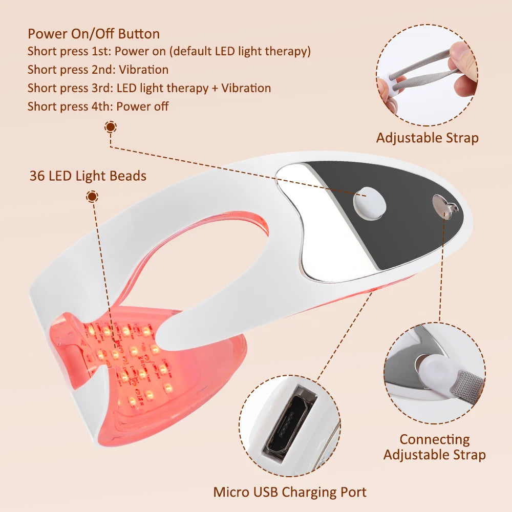 Vibration Eye Massager LED Light Therapy Anti-Aging Eye Care Fatigue Relief Relaxation Relieve Dark Circle Electric Eye Massager ChicAvenue