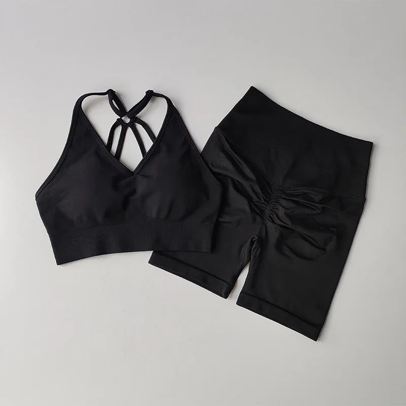2 Pcs Yoga Sets High Waist ChicAvenue