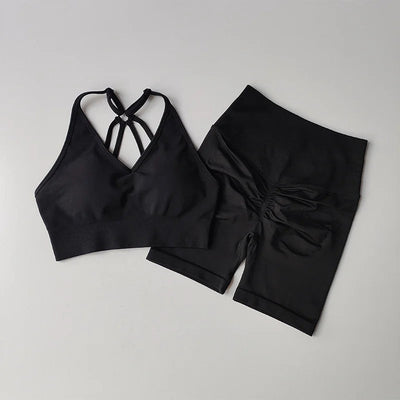 2 Pcs Yoga Sets High Waist ChicAvenue