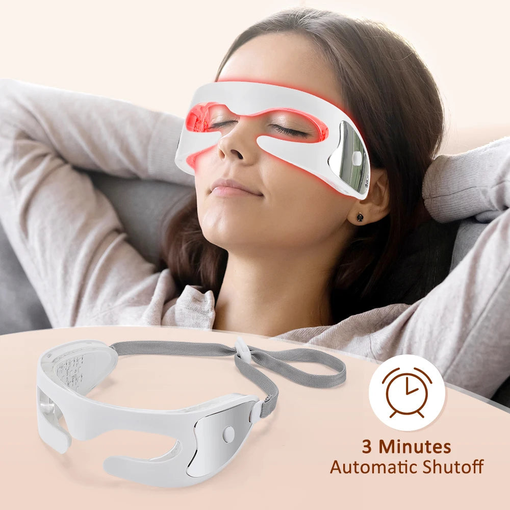 Vibration Eye Massager LED Light Therapy Anti-Aging Eye Care Fatigue Relief Relaxation Relieve Dark Circle Electric Eye Massager ChicAvenue