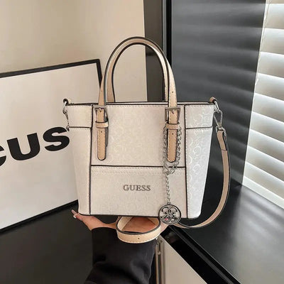 Luxury Vintage Shopper Bag for Women with Large Capacity Solid Color and High-End Design for Daily Commute ChicAvenue