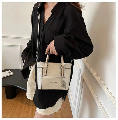 Luxury Vintage Shopper Bag for Women with Large Capacity Solid Color and High-End Design for Daily Commute ChicAvenue