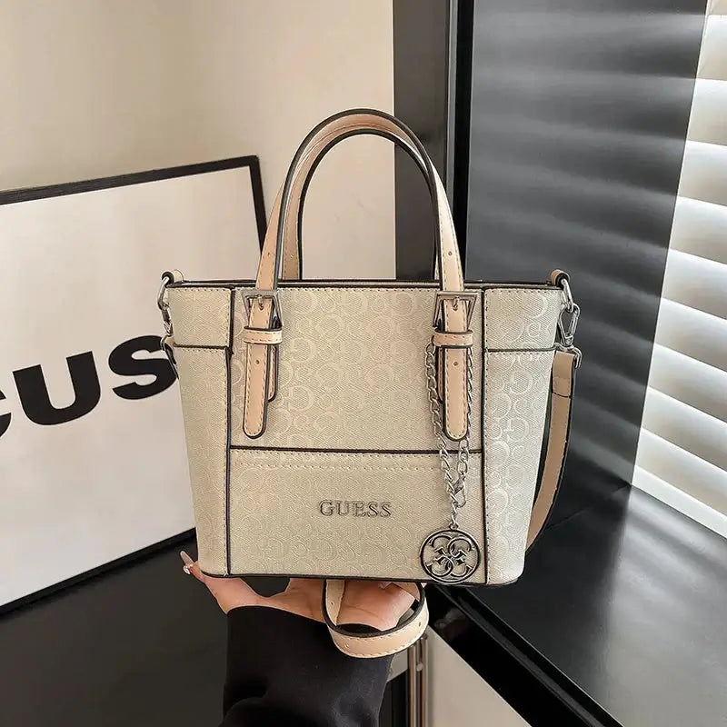 Luxury Vintage Shopper Bag for Women with Large Capacity Solid Color and High-End Design for Daily Commute ChicAvenue