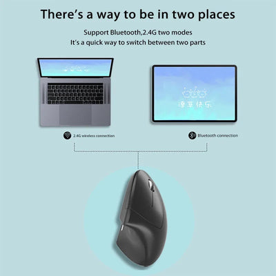 Xiaomi Wireless Vertical Mouse Bluetooth 2.4GHz Ergonomics Gaming Mouses 1600DPI Adjustable Offices Optical Electronic Keyboards ChicAvenue