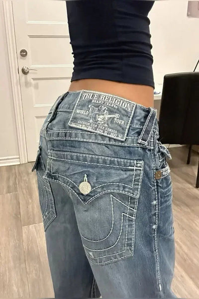 NeoMuse Y2K Embroidered Demin ChicAvenue