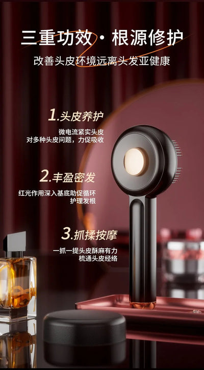 Red light electric massage comb, kneading and revitalizing hair growth massager, scalp medicine device, hair care hair guide, li ChicAvenue