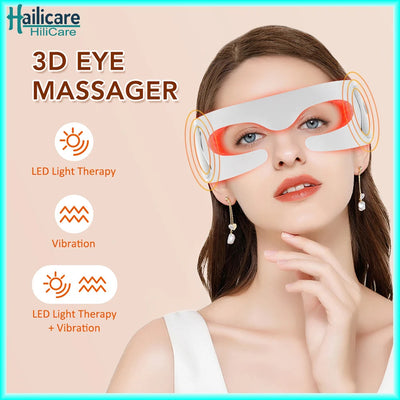 Vibration Eye Massager LED Light Therapy Anti-Aging Eye Care Fatigue Relief Relaxation Relieve Dark Circle Electric Eye Massager ChicAvenue