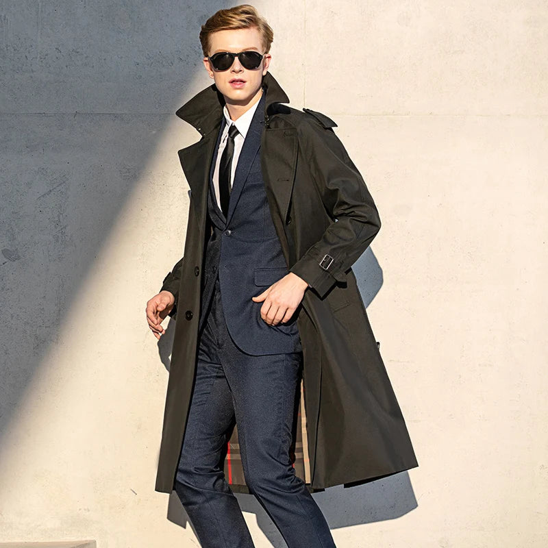 Urban Windsor long trench coat British Style ChicAvenue