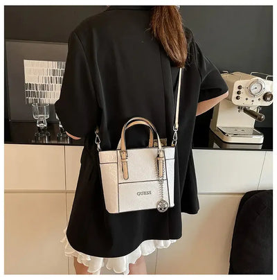 Luxury Vintage Shopper Bag for Women with Large Capacity Solid Color and High-End Design for Daily Commute ChicAvenue