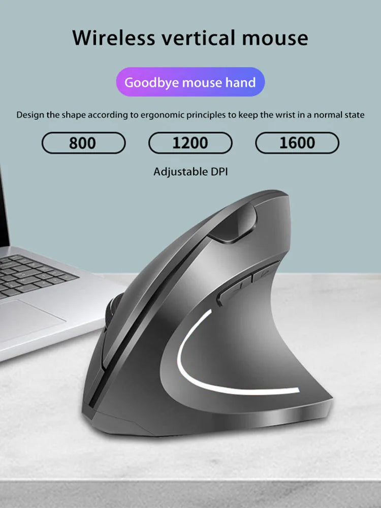 Xiaomi Wireless Vertical Mouse Bluetooth 2.4GHz Ergonomics Gaming Mouses 1600DPI Adjustable Offices Optical Electronic Keyboards ChicAvenue