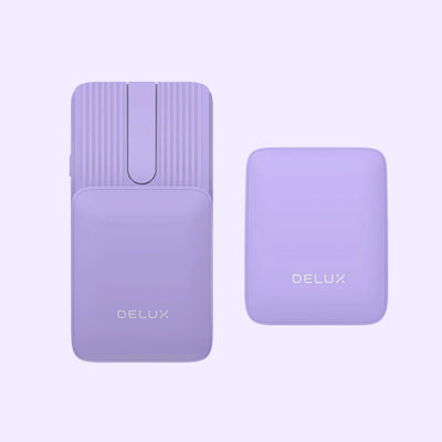Delux Folding Keyboard Mouse Set Wireless Ultra Slim Portable Silent Kit Multi-Device Support For Windows Android IOS System ChicAvenue