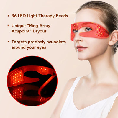 Vibration Eye Massager LED Light Therapy Anti-Aging Eye Care Fatigue Relief Relaxation Relieve Dark Circle Electric Eye Massager ChicAvenue