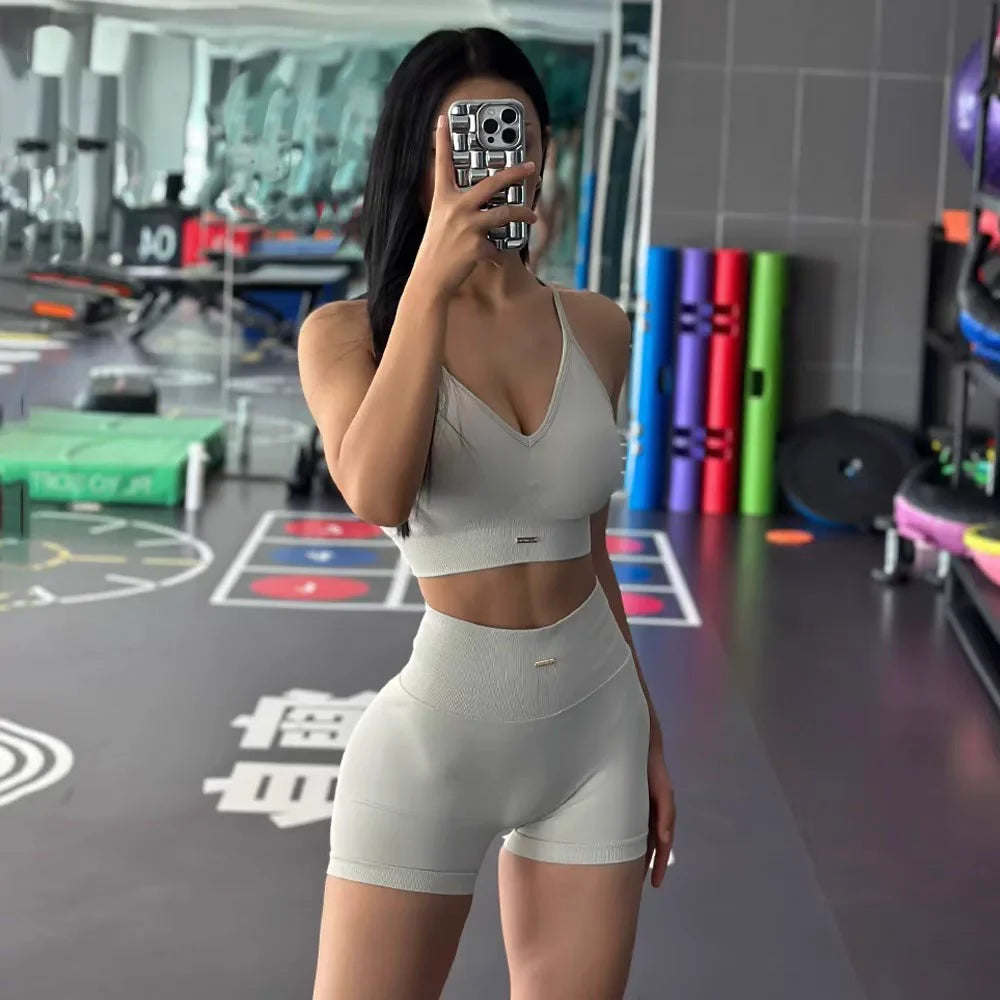 2 Pcs Yoga Sets High Waist ChicAvenue