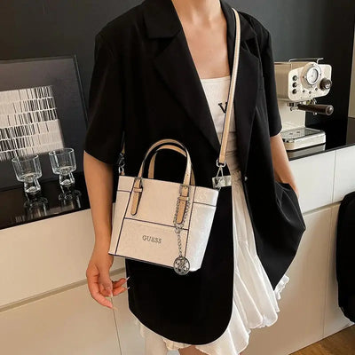 Luxury Vintage Shopper Bag for Women with Large Capacity Solid Color and High-End Design for Daily Commute ChicAvenue