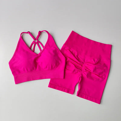 2 Pcs Yoga Sets High Waist ChicAvenue