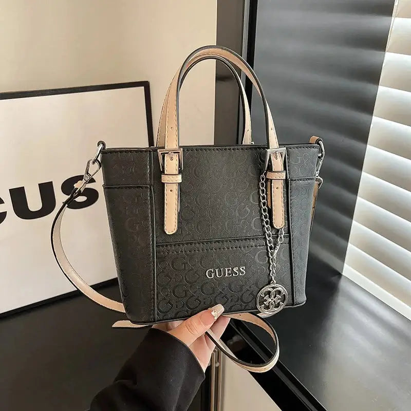 Luxury Vintage Shopper Bag for Women with Large Capacity Solid Color and High-End Design for Daily Commute ChicAvenue