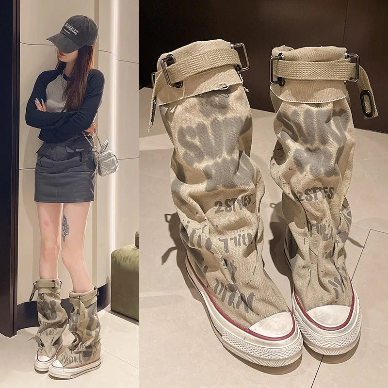 DotPop Canvas Boots ChicAvenue