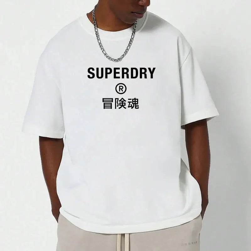 T-shirts for Men S-Superdrys Vintage Gifts for Boyfriend Short Sleeve Tee Personalized Summer Tops Streetwear Y2k Men's Clothing ChicAvenue