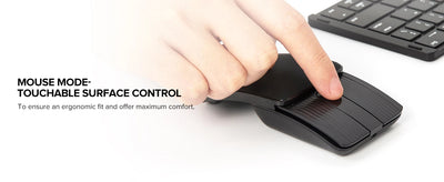 Delux Folding Keyboard Mouse Set Wireless Ultra Slim Portable Silent Kit Multi-Device Support For Windows Android IOS System ChicAvenue