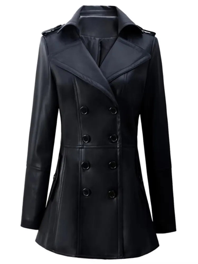 Mauroicardi Synthetic Leather Jacket ChicAvenue