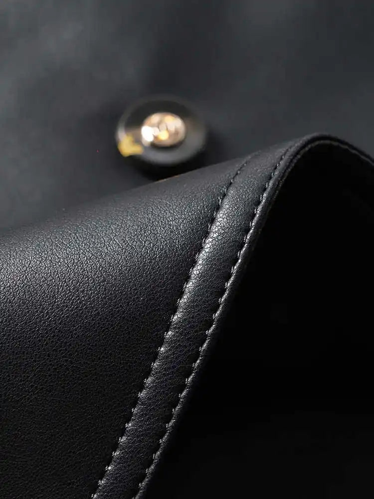 Elegant Leather Trench coat ChicAvenue