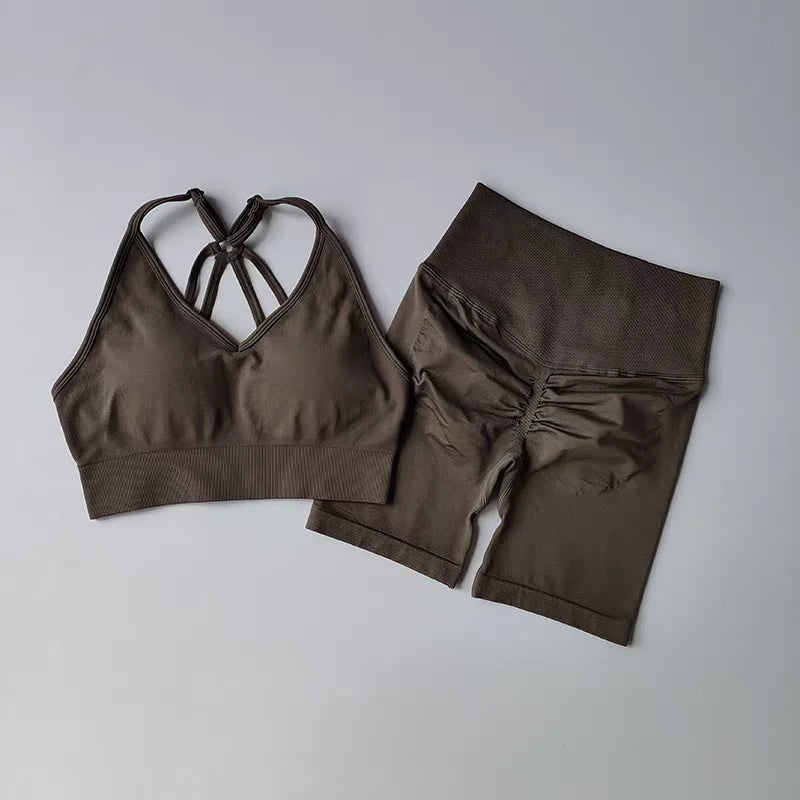 2 Pcs Yoga Sets High Waist ChicAvenue