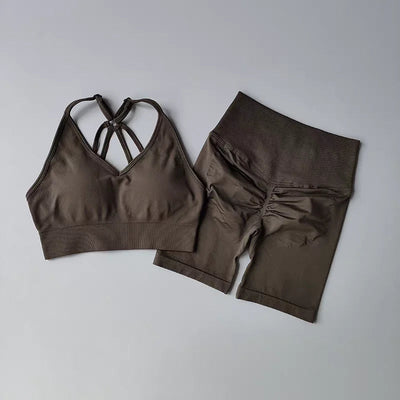 2 Pcs Yoga Sets High Waist ChicAvenue