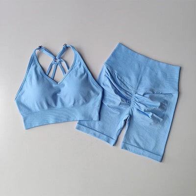 2 Pcs Yoga Sets High Waist ChicAvenue
