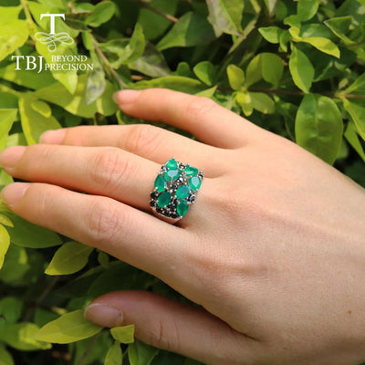 Green agate set rings earring ChicAvenue