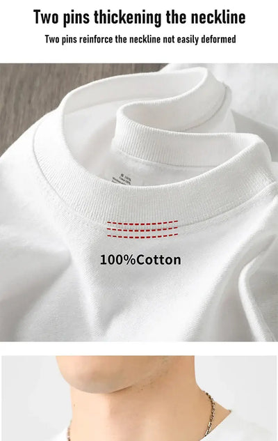 Superdry vintage t-shirt showing two pins thickening the neckline for durability and comfort.