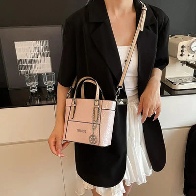 Luxury Vintage Shopper Bag for Women with Large Capacity Solid Color and High-End Design for Daily Commute ChicAvenue