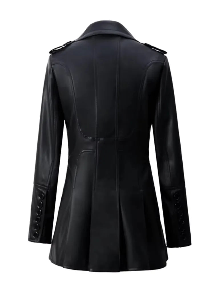 Mauroicardi Synthetic Leather Jacket ChicAvenue