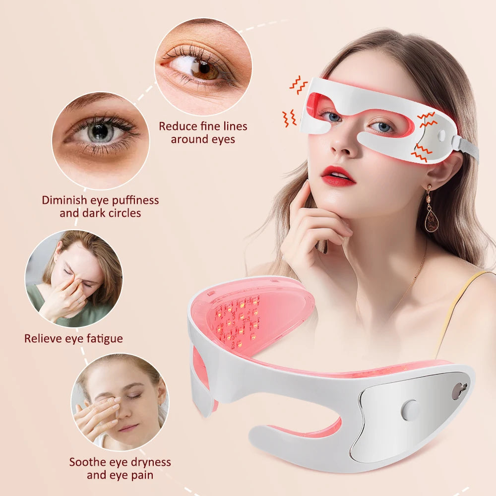 Vibration Eye Massager LED Light Therapy Anti-Aging Eye Care Fatigue Relief Relaxation Relieve Dark Circle Electric Eye Massager ChicAvenue