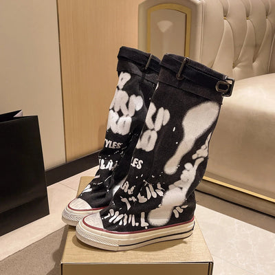 DotPop Canvas Boots ChicAvenue