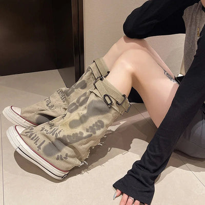 DotPop Canvas Boots ChicAvenue