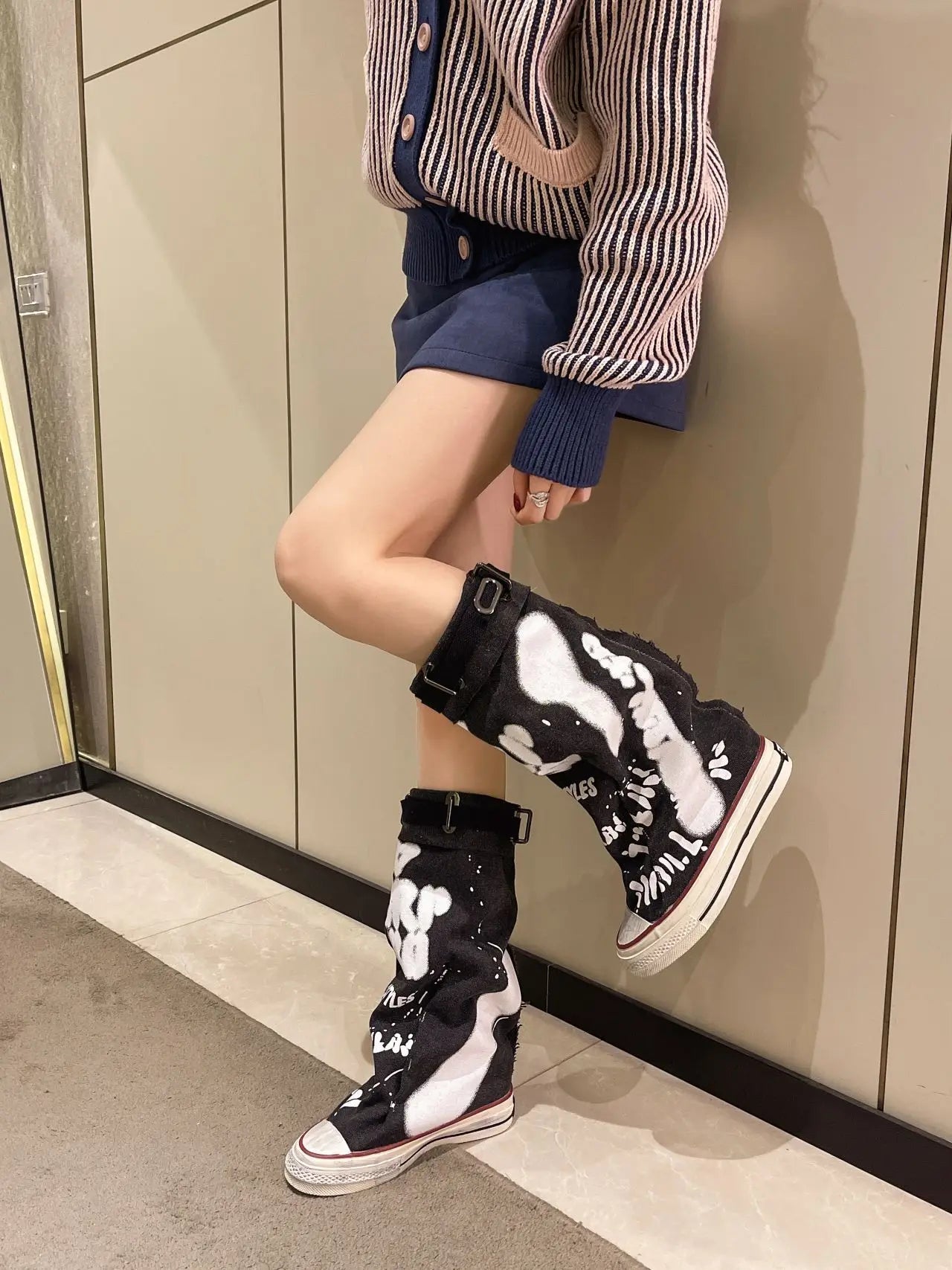 DotPop Canvas Boots ChicAvenue
