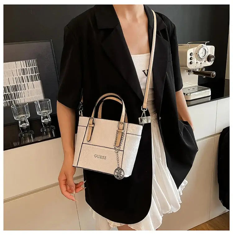 Luxury Vintage Shopper Bag for Women with Large Capacity Solid Color and High-End Design for Daily Commute ChicAvenue