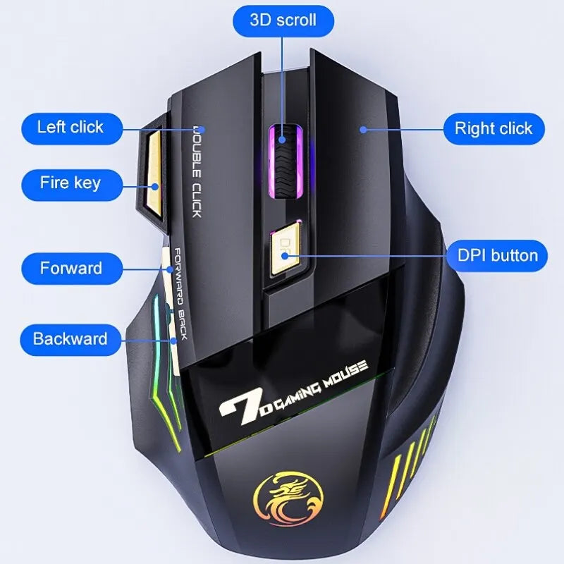 iMice GWX7 Wireless Gaming Mouse ChicAvenue