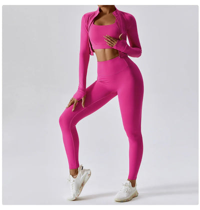 3 pieces Women Workout Outfit ChicAvenue