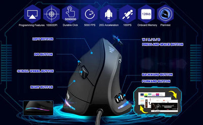 Vertical Ergonomic Gaming Mouse ChicAvenue