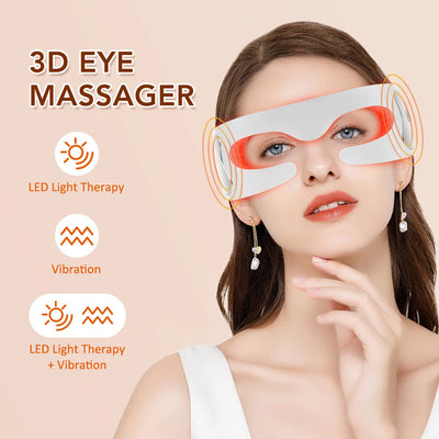 Vibration Eye Massager LED Light Therapy Anti-Aging Eye Care Fatigue Relief Relaxation Relieve Dark Circle Electric Eye Massager ChicAvenue