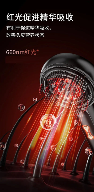 Red light electric massage comb, kneading and revitalizing hair growth massager, scalp medicine device, hair care hair guide, li ChicAvenue