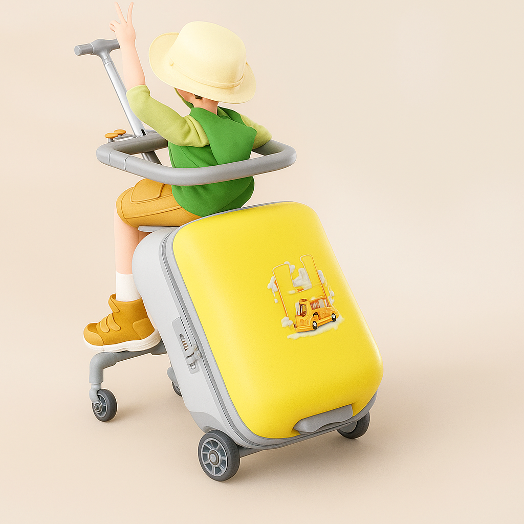 Kids funky travel trolley suitcase